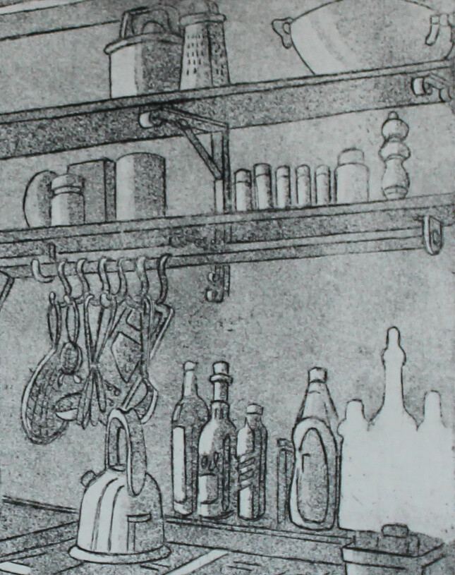 Lucienne Dillen, Kitchen@La Tour Blanche (detail), 2020