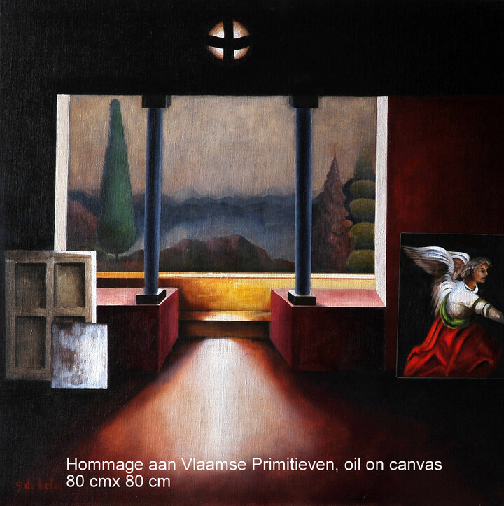 hommage vlaamse primitieven   olie op canvas