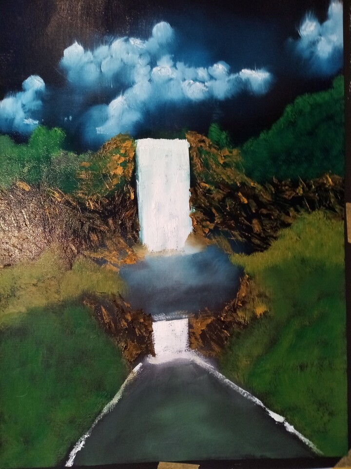 'Landschap 19 Waterval'