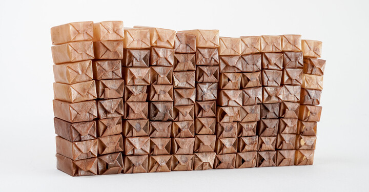 Wall of skin bricks