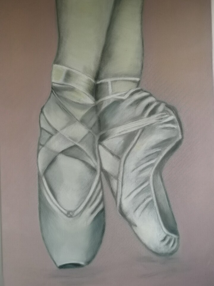 Balletpose cou-de-pied en pointe