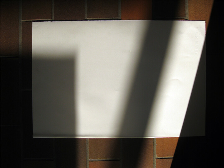  4 werken  /blad op schaduw   