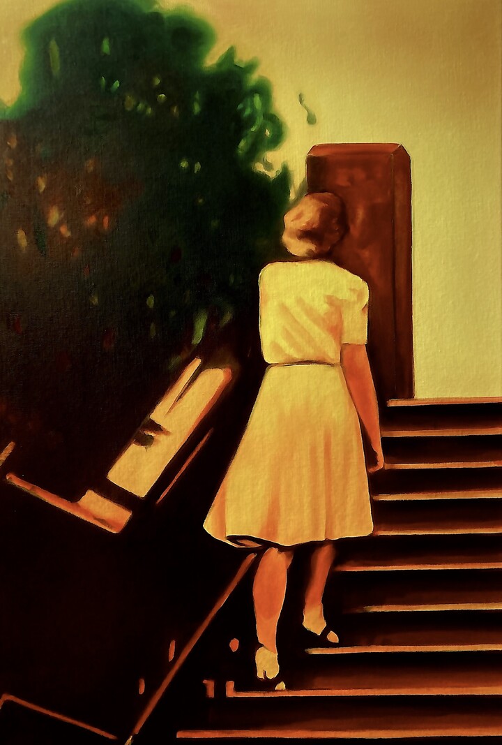 I've seen her on the stairs and I couldn't help but follow