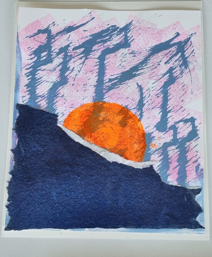 Mountain sunset