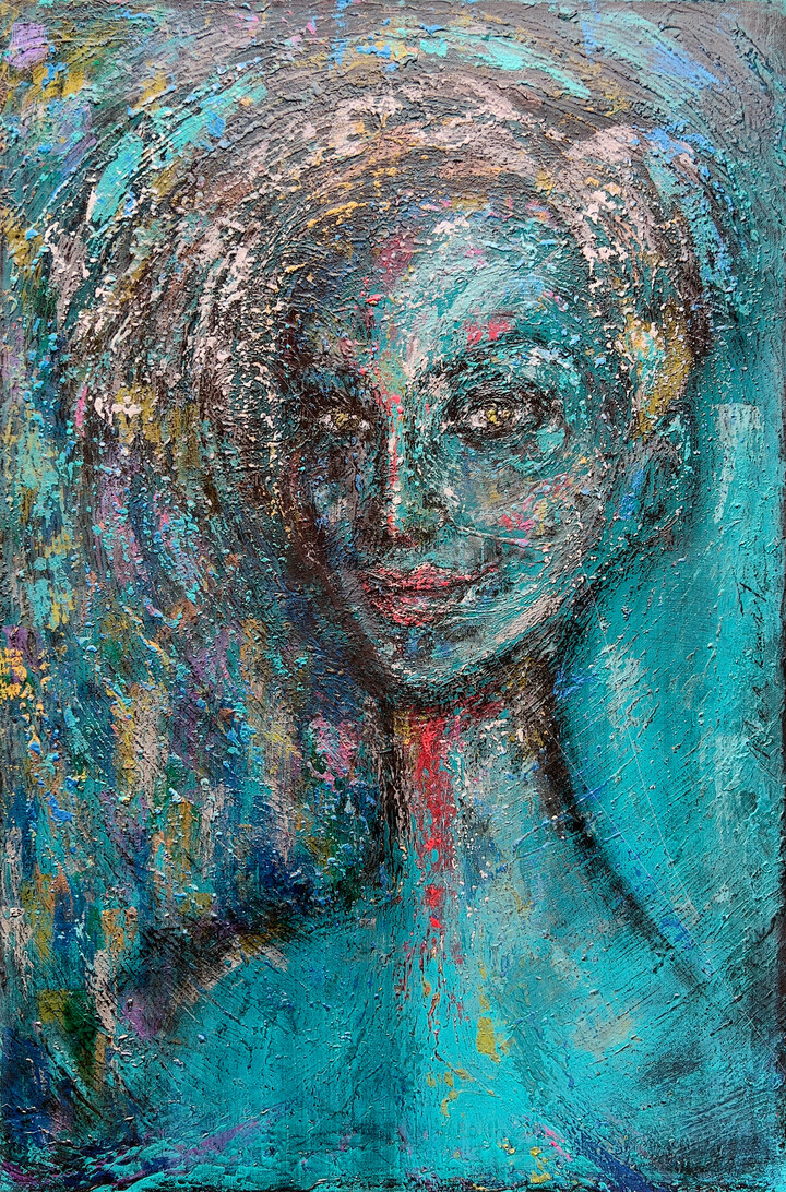 Vanessa in blue