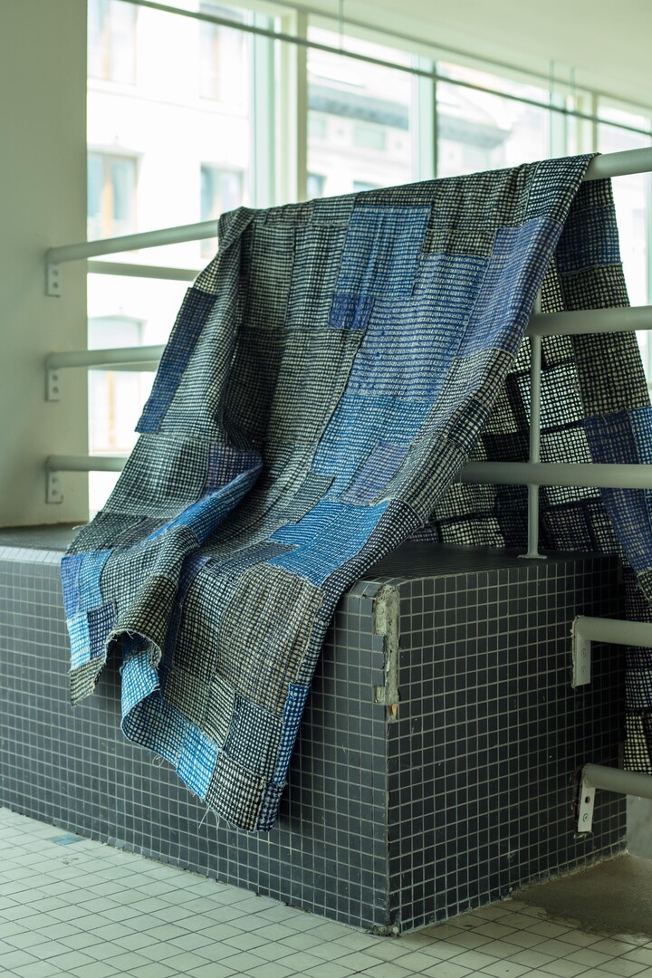 Palimpsest I (Blue Grid)